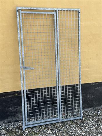 Hundegård eller hønsegård, smal netmodul med låge 100 cm